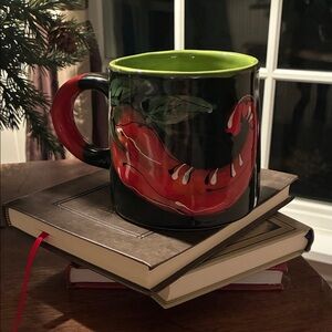 Hand made and painted mug from Ukraine with chili peppers